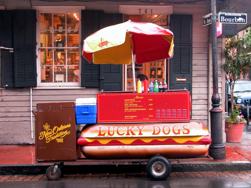 Photo of a hotdog stand
