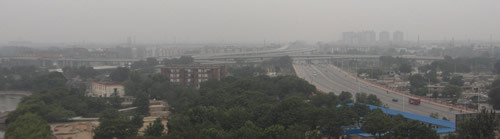 Photo of a smoggy skyline