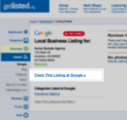 Screenshot of getlisted.org - claim listing