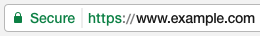 Web browser address bar - Secure
