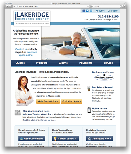 Insurance Website Design L