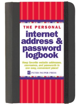 Picture of a physical password notebook