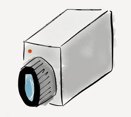 Drawing of a security camera
