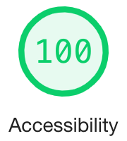 Lighthouose accessibility score: 100
