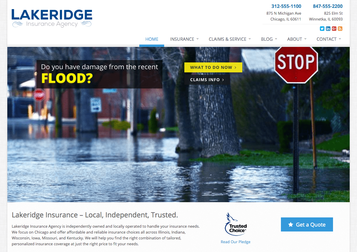 Flood homepage screenshot