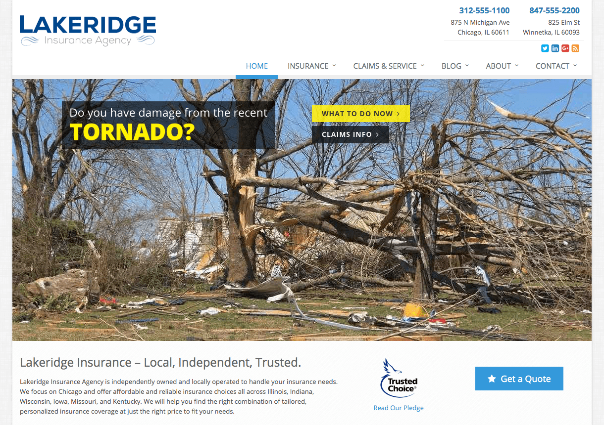 Tornado homepage screenshot